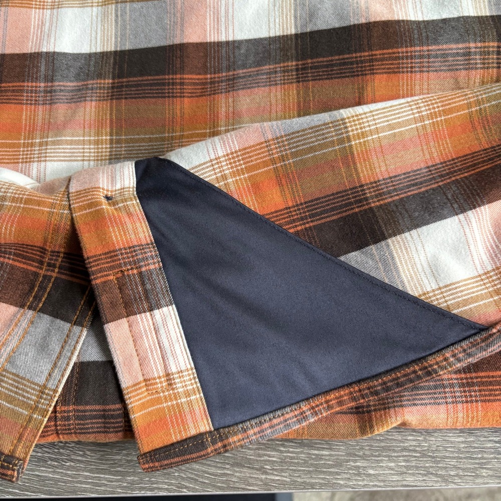Alaskan Hardgear Boars Nest Flannel Shirt 2XL Tall Brown Plaid Stretch Duluth - Picture 12 of 13